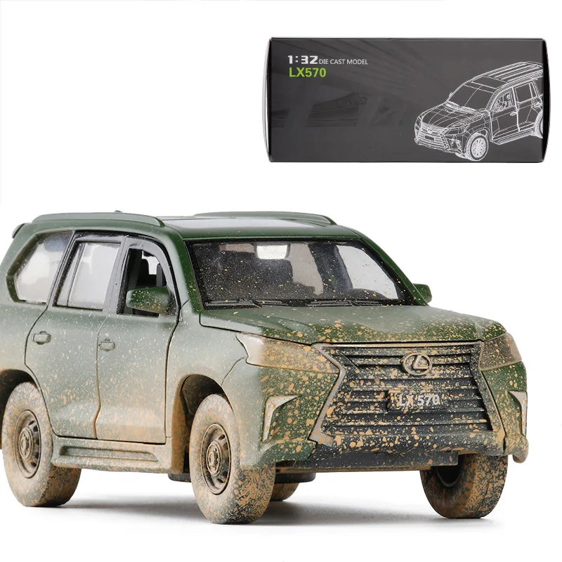

3pcs/lot Wholesale JK 1/32 Scale Sound&Light Car Model Toys Lexus LX570 SUV Diecast Metal Pull Back Car Model Toy