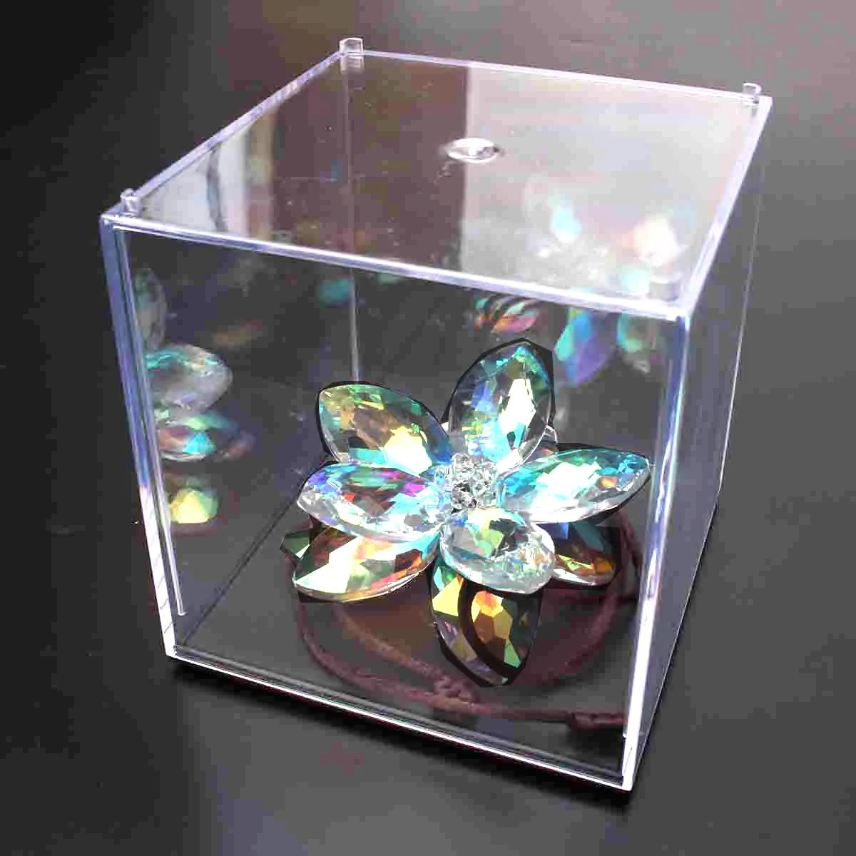 

Mini Clear Acrylic Plastic Display Box Case Dustproof Tray Protection Cube 3.9"/10cm Children Kids Block Toys