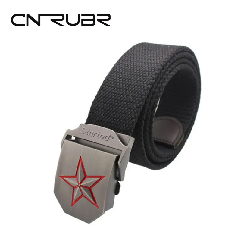 CNRUBR Solid Canvas Mens Designer Belts Quality Army Tactical Belts