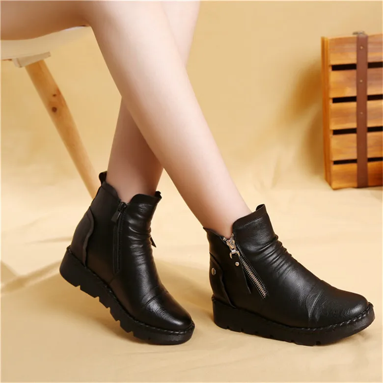 MVVJKE/Брендовые женские ботинки; нескользящие износостойкие женские осенние ботинки; обувь на молнии; теплые ботинки; женская зимняя обувь