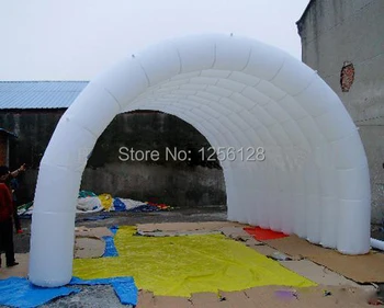 Online Portable White Inflatable Arch Tent/inflatable Tunnel For Trade Show Come With Air Blower