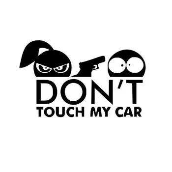 

18x14cm Funny Car Sticker for Warning Do Not Touch My Car Reflective Vinyl Car Body Window Sticker Decal Car Styling r20