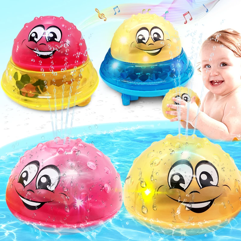 Jouets de bain pulvérisation lumière de l'eau rotation avec douche piscine enfants jouets pour enfants enfant en bas âge natation partie salle de bain lumière LED jouets cadeau