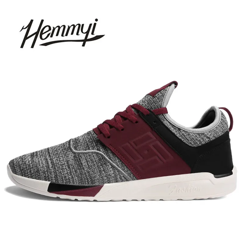 Hemmyi جديد 2018 الربيع الصيف الرجال أحذية رياضية الأحذية تنفس مقاومة للاهتراء عارضة ضوء شبكة الأحذية masculino adulto