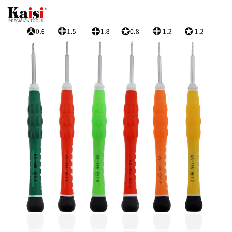 

Kaisi 1Piece Precision Magnetic Screwdriver For iPhone 7 Repair Tools 0.6 Y Tip 0.8,1.2 Trox, 1.5,1.8 Phillips Cross Screwdriver