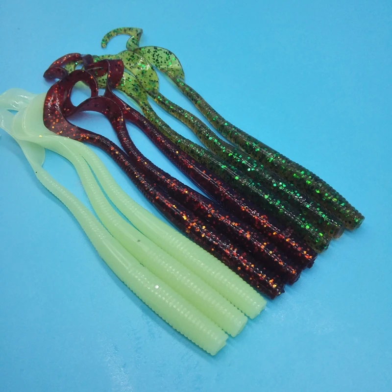 

Trulinoya 24PCS/LOT 120mm Artificial earthworm bait soft Long tail lure fishing lure