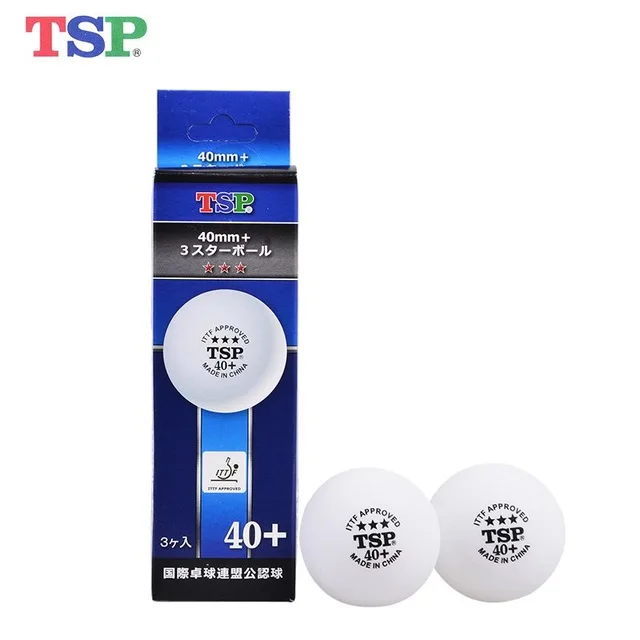 TSP 3-Star 40 мм+ Поли мячи для настольного тенниса(Seamed) материал Пластиковые Мячи для пинг-понга ITTF утвержден