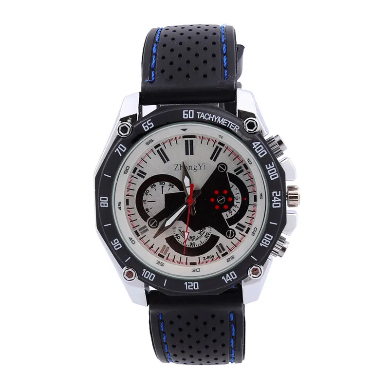 

Irisshine #06 high quality Men watches brand gift Fashion Men Date Black Silicone Rubber Band Quartz Analog Sport Wrist Watch