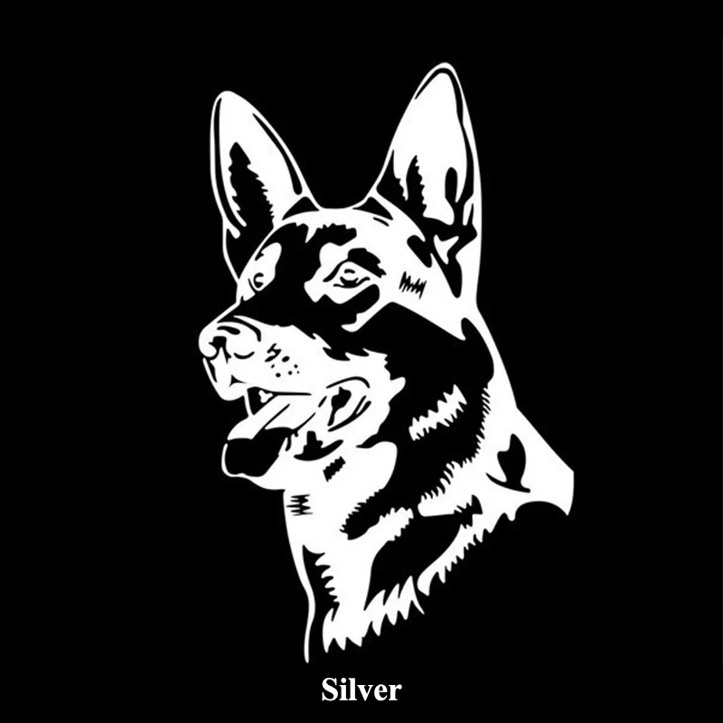 1pc SEEYULE Car Sticker GERMAN SHEPHERD DOG Alsatian Wolfhound Decorative Reflective Window Stickers Vinyl for VW Passat Golf
