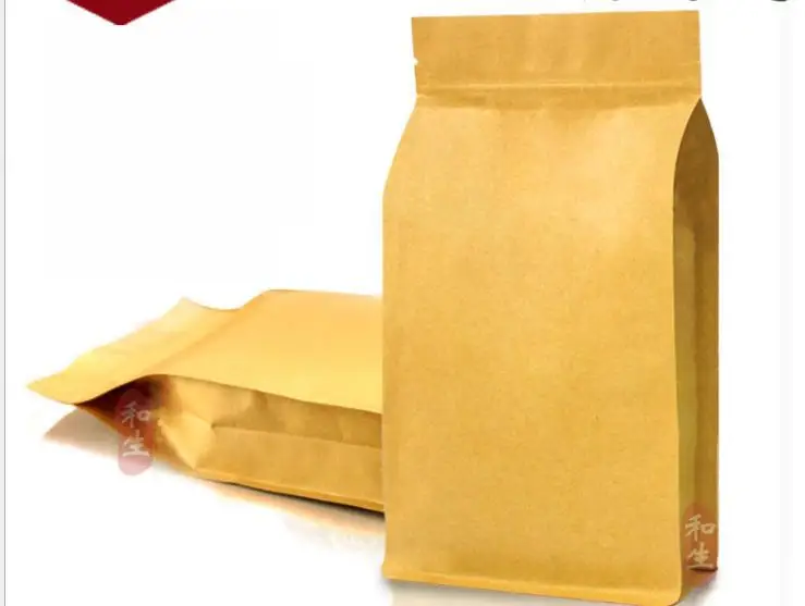 Download 100% Recycled Kraft Paper Side Gusseted Bags Coffee Tea ... Yellowimages Mockups