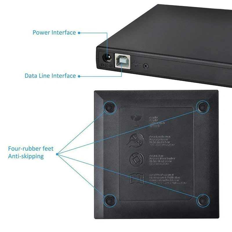 Bluray Drive USB 2 0 Внешний Оптический привод DVD горелка BD ROM Blu Ray плеер портативный CD RW