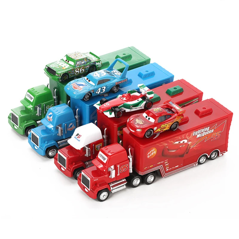 Игрушки 2 шт Lightning Diecast Металлический Сплав модле FiguresKids Toy Transporter Truck Boy Educational oyuncak| |