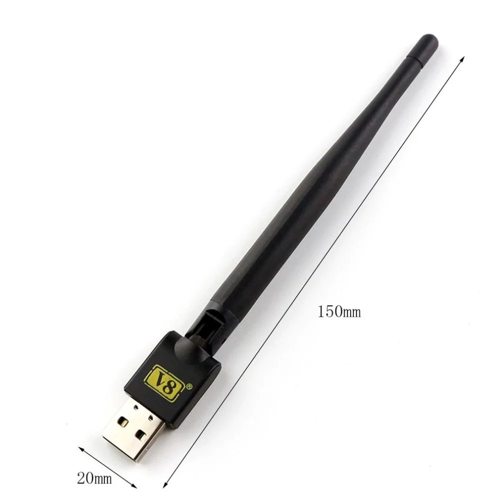 FREESAT  TV mini wireless USB WiFi adapter with Antenna For V7 V8 Series Digital Satellite smart tv  android smart TV box