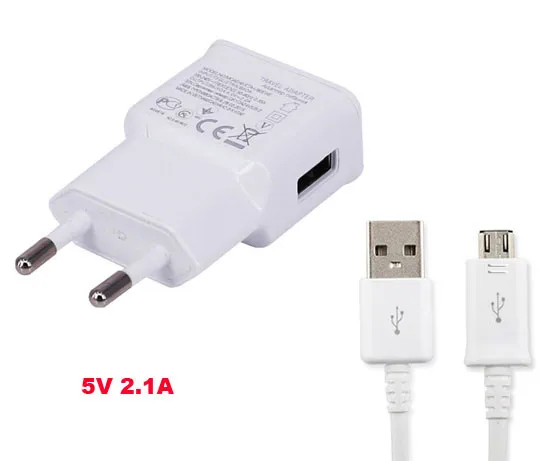 Адаптер питания для мобильного телефона ЕС зарядное устройство 2.1A+ USB кабель для передачи данных для Nokia microsoft Lumia 540, Lumia 550, Lumia 850, Lumia 650