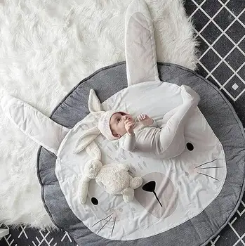 

Cartoon Animals Baby Play Mats Pad Kids Crawling Blanket Room Decoration Round Carpet Rug Toys Mat For Children