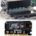 Сетевая плата расширения, полноскоростной Led M ключ-адаптер, поддержка PCI Express, интерфейс компьютера M.2 NVMe SSD NGFF для PCIE 3,0X16 - фото