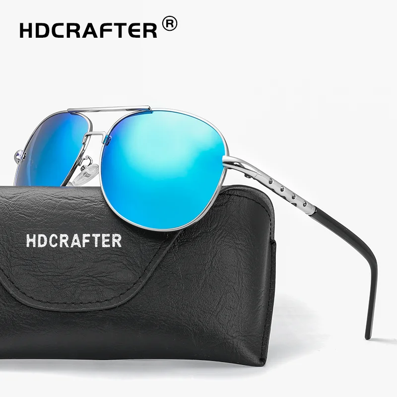 HDCRAFTER классические мужские солнцезащитные очки, Ретро стиль, винтажные Поляризационные солнечные очки пилота для мужчин Поляризованные uv400 высокого качества очки для вождения автомобиля