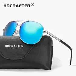 HDCRAFTER классические мужские солнцезащитные очки мужские Ретро Винтаж polarized pilot sunglasses мужчины поляризованные uv400 высокого качества вождения