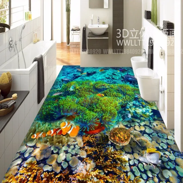 free shipping underwater world tropical fish 3d floor tiles wear non slip waterproof restaurant lobby - Underwater World Restaurant free shipping underwater world tropical fish 3d floor tiles wear non slip waterproof restaurant lobby - Underwater World Restaurant