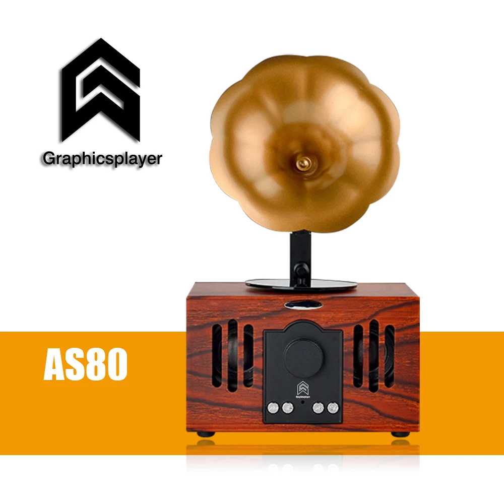 

Retro Bluetooth Speaker Wireless Stereo Loudspeaker built in Mic Support FM radio USB TF