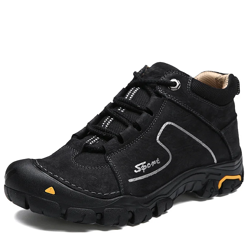 Mr Smile Genuine Leather Scrub cowhide Mens Winter Footwear Sneakers Velvet Warm Lace-up Martin Snow Work Shoes Winter Boots lace up flatform velvet sneakers