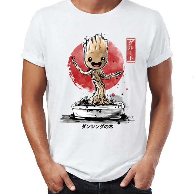 

Men's T Shirt Groot Bonsai Guardians of The Galaxy Artsy Awesome Artwork Printed Tee