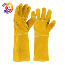 Олсон Дипак корова Разделение кожа сварки барбекю Резка переноски фабрики Садоводство защитная Рабочая Перчатки HY036