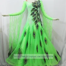 Платье для бальных танцев, бальное платье, танцевальное платье для соревнований, B-0345