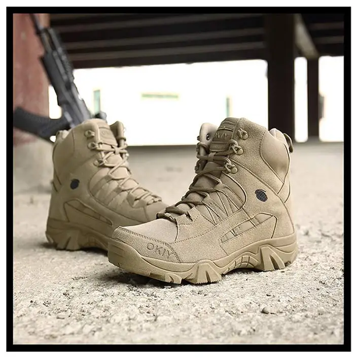 Качественная мужская обувь; армейские ботинки специального назначения; большие размеры; коллекция 4546 года; Водонепроницаемая Рабочая обувь; мужские уличные полуботинки martin для пустыни