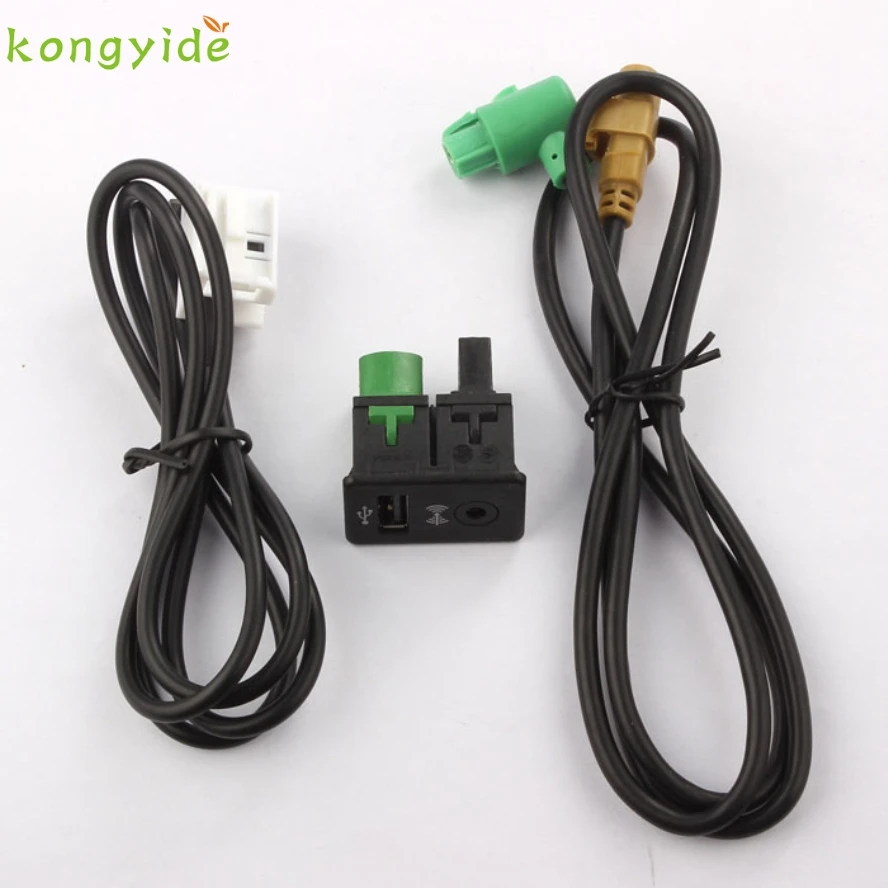 Switch Plug USB+AUX Cable For VW Volkswagen Touran Tiguan RCD510in