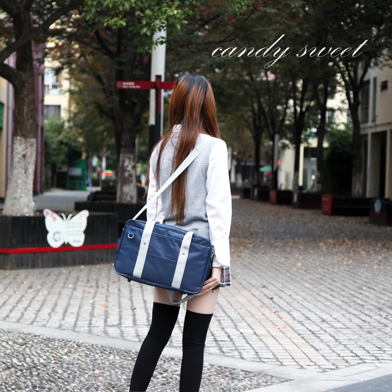  Japanese Student Bags JK Handbag Travel Bag Women Shoulder Satchel Bags Solid Color High School Stu - 32817659384