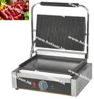 Best Price as low as $160.00 Commercial Heavy Duty Non-stick 220v Electric Ribbed & Flat Iron Plates Panini Sandwich Contact Grill Griddle Toaster Machine
