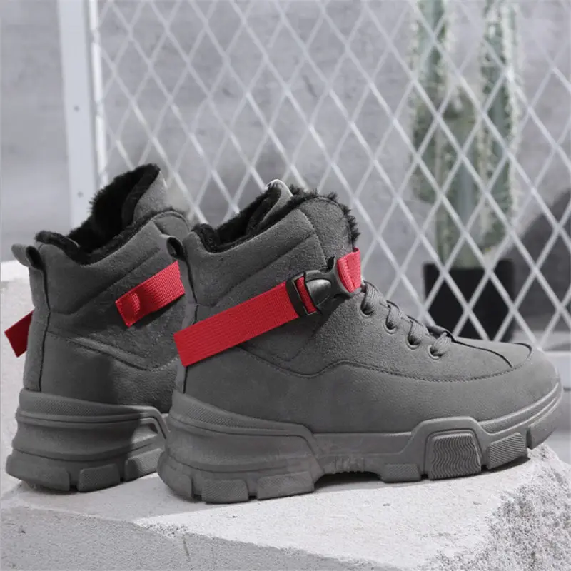 Women's High-top Lace-up Shoes Flat shoes Non-slip Plus Velvet Winter Outdoor Sports Shoes High Quality Wear-resistant Sneakers Women's High-top Lace-up Shoes Flat shoes Non-slip Plus Velvet Winter Outdoor Sports Shoes High Quality Wear-resistant Sneakers
