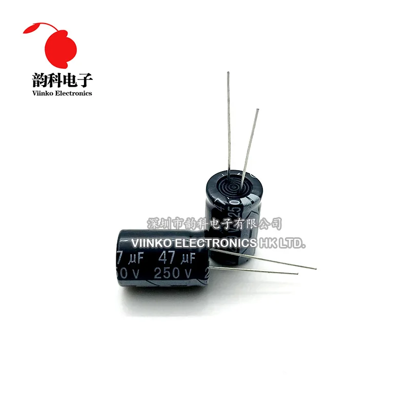 

5pcs 250V 47UF 13*21mm Aluminum Electrolytic Capacitor 13X21mm