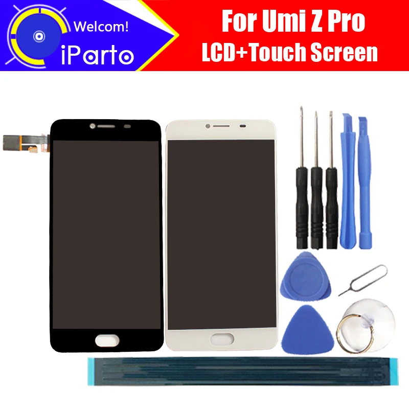 5 дюймовый ЖК дисплей UMI Z Pro + сенсорный экран Стекло 100% оригинальный