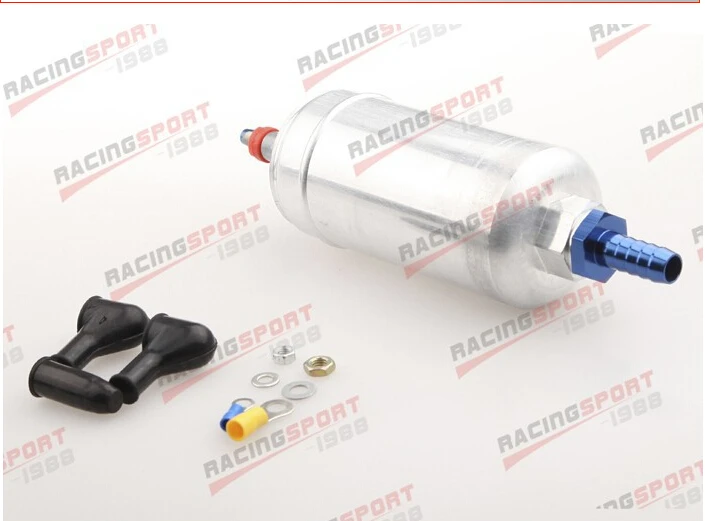 

Top Quality External Fuel Pump 044 for Bosch+1/2" Inlet 3/8"Outlet Barb Blue