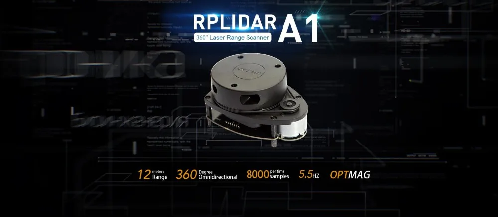 Metros de Raio de Digitalização Scanner de Sensor de Radar de Laser para Evitar Obstáculos e Navegação Peças Slamtec Rplidar 2d 360 Graus 12 5 a1 3 Kits autom. res.