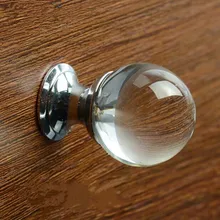 29mm Luxury Gold Wine Cabinet Handle High Quality Clear Crystal Drawer knobs Silver Aluminium Alloy Furniture handles pulls