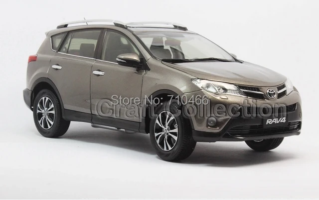 Brown Toyota RAV4 SUV Alloy Model Diecast Show Car Replica 1:18 Metal Miniature RAV 4