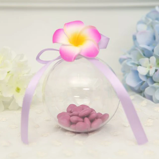 1 Pc Acrylic Ball Clear Plastic Ball for Flower Preservation Container Candy Box Transparent Hollow Sphere Hanging Decor P50