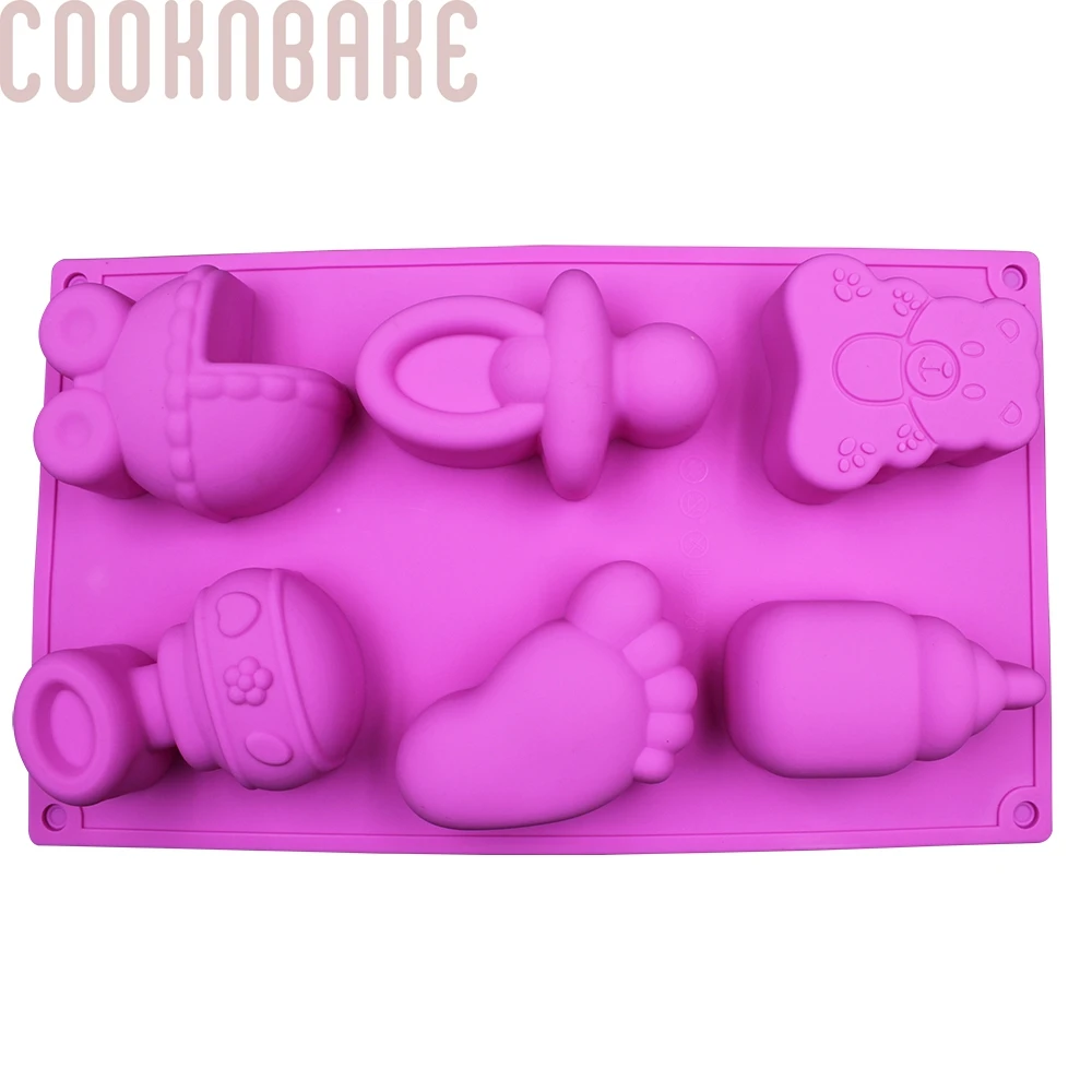 COOKNBAKE DIY силиконовая форма для выпечки для мыла ручной работы шоколадное украшение для детской машины для ног Медведь Бутылка CDSM-574