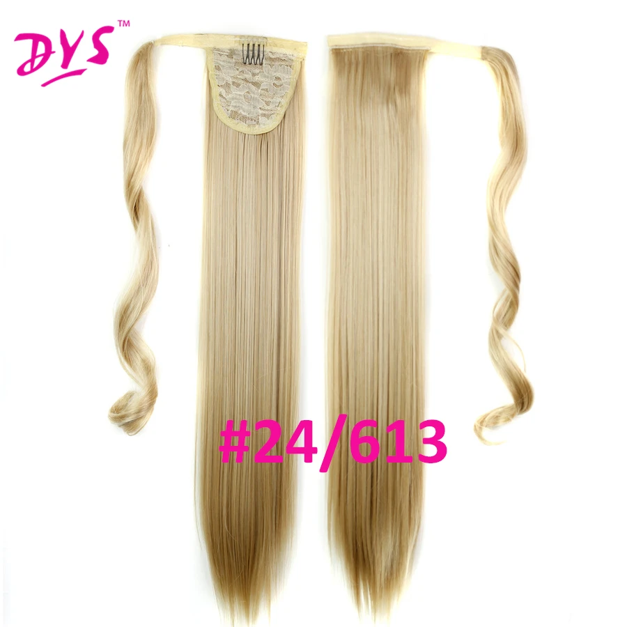 Deyngs 60cm Long Straight Clip In Hair Tail False Hair Ponytail Hairpiece With Hairpins Synthetic Hair Pony Tail Hair Extensions (15)
