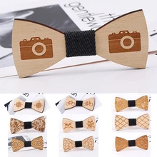 Лидер продаж регулируемый деревянный галстук-бабочка из бамбука мужские галстуки-бабочки с резинкой на шее веревка вставка кнопка дерево Calavera галстук-бабочка