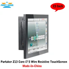 5 Wire Resistive Touch Screen All In One PC With 15 Inch Intel Core I7