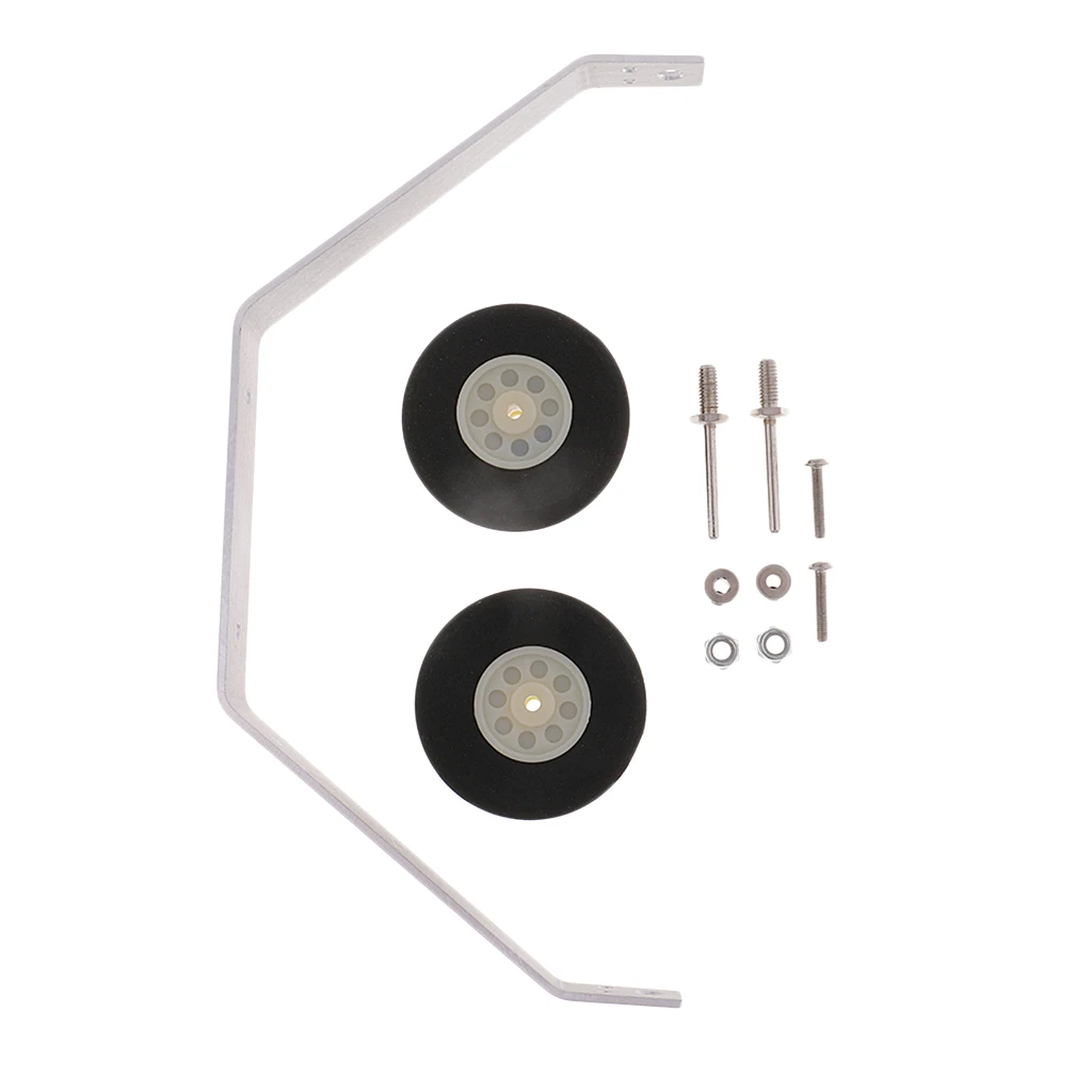 2mm Aluminum Landing Gear Kit w/ Wheels for 25-40 Class Electric RC Airplane