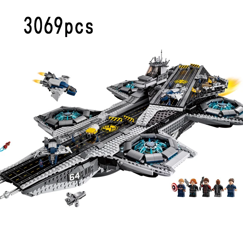 

34000 SHIELD Aircraft Carrier Model Assembled Building Blocks Boy Toy SHIELD Helicarrier Model Toy Children Gift