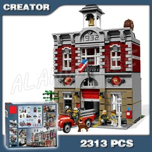 2313 Uds 15004 Fire Brigade salón DIY modelo de bloques de construcción auténtica estación de juguete vintage de fuego Compatible con Lago