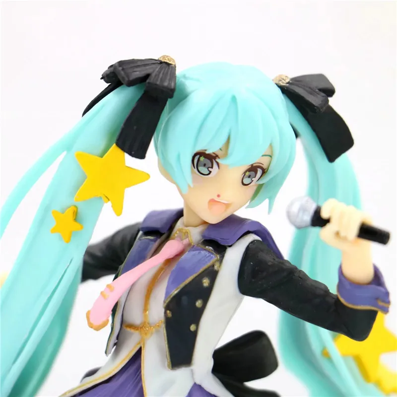 Anime Hatsune Miku Action Figure Toys New Miku 10th Anniversary Figuras Dolls Brinquedos Gift 18cm (3)
