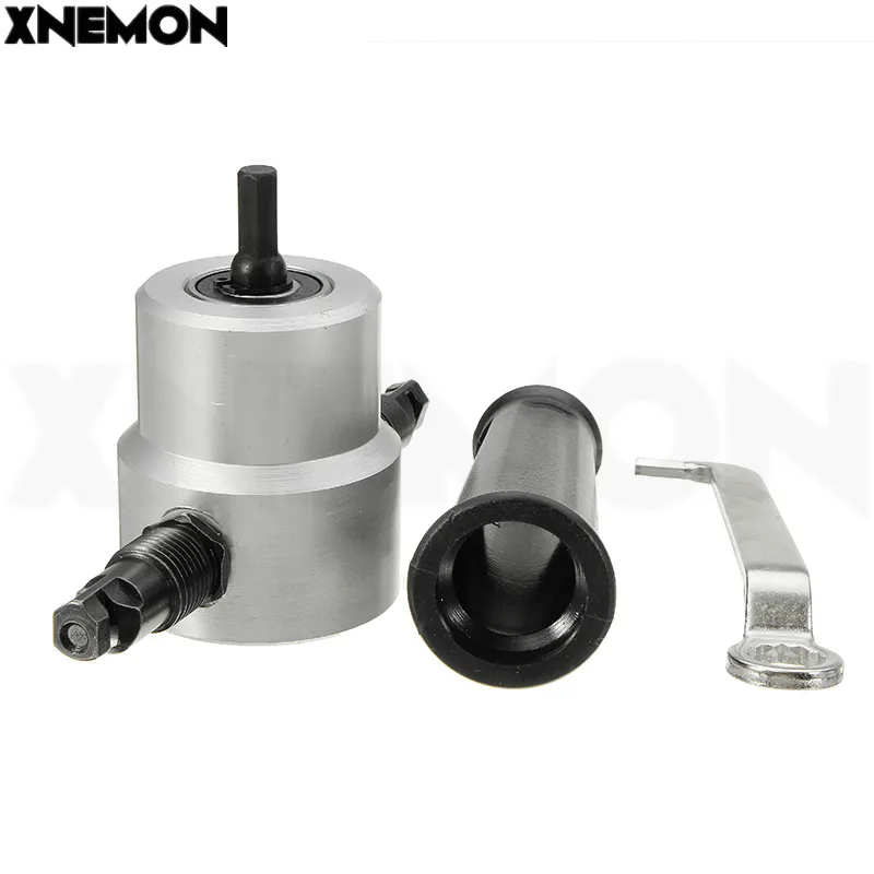 

XNEMON Nibble Metal Cutting Double Head Sheet Nibbler Saw Cutter Tool Drill Attachment Cutting Tool Nibbler Sheet Metal Cutter