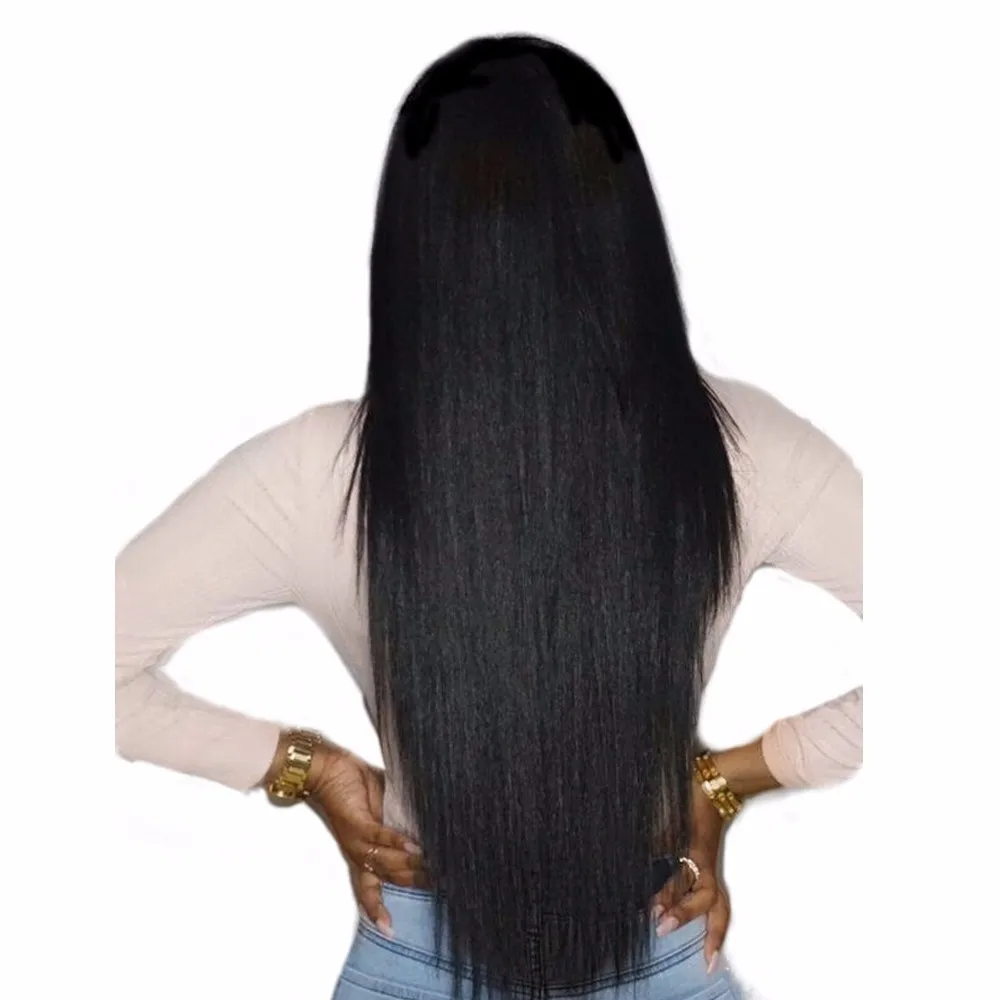 4 Bundles Peruvian Straight Human Hair Weave Extensions, Non Remy Hair, Natural Color Can Be Dyed Hu
